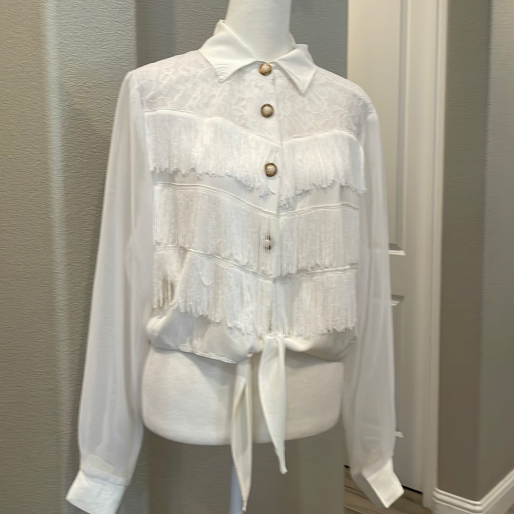 SAM  vintage fringe blouse